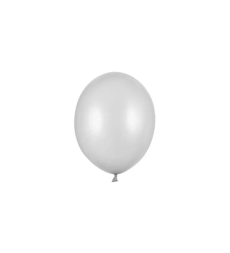 Metalické stříbrné balóny