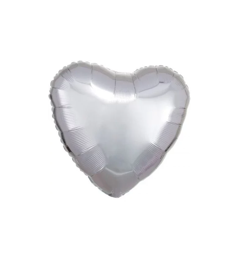 Balónek stříbrné srdce