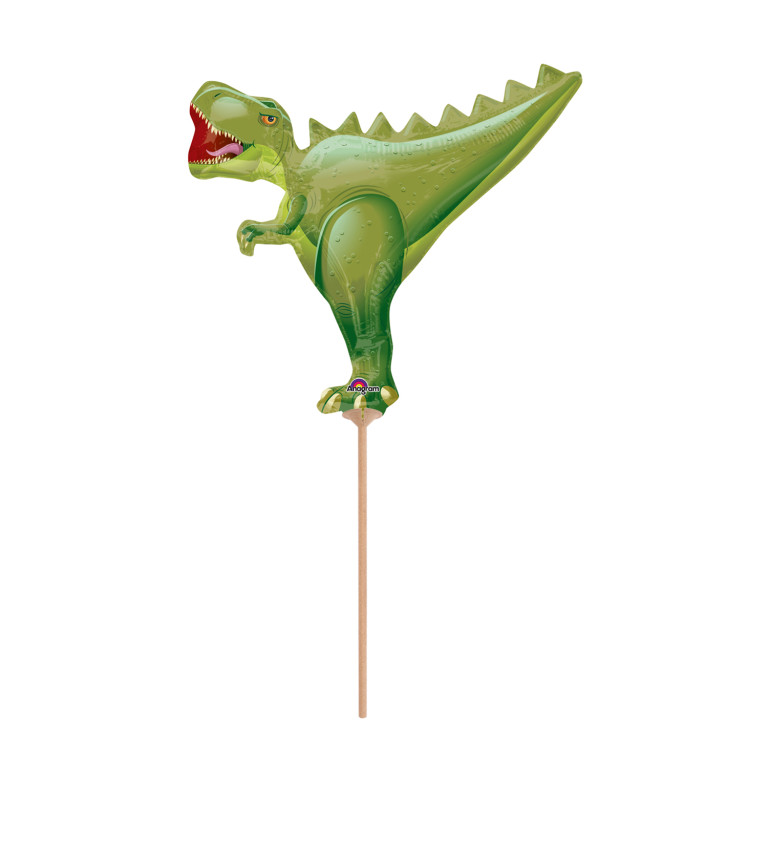 Dinosaurus zelený balónek